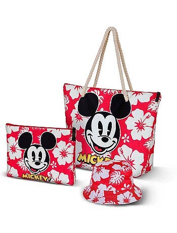 Disney Mickey Mouse Hawaii Bolsa de Playa Soleil, Rojo