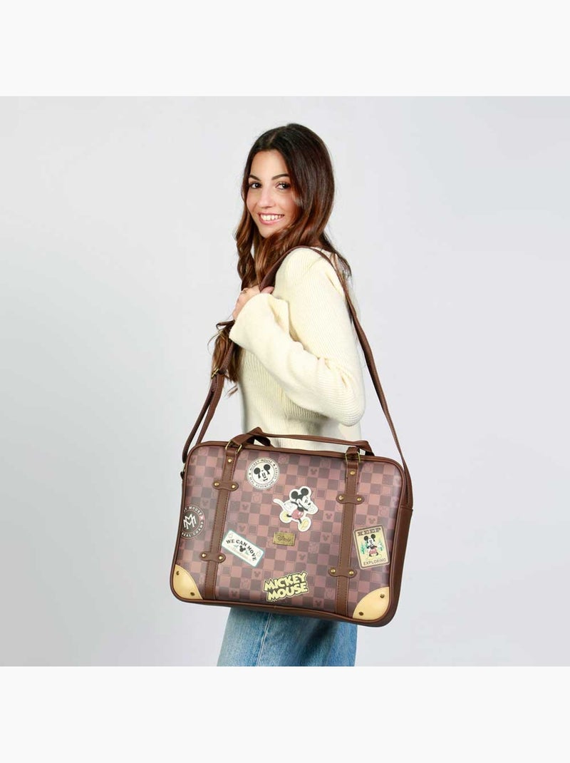 Disney Mickey Mouse Journey Bolso para Portátil Laptop, Marrón Marrón - Kiabi
