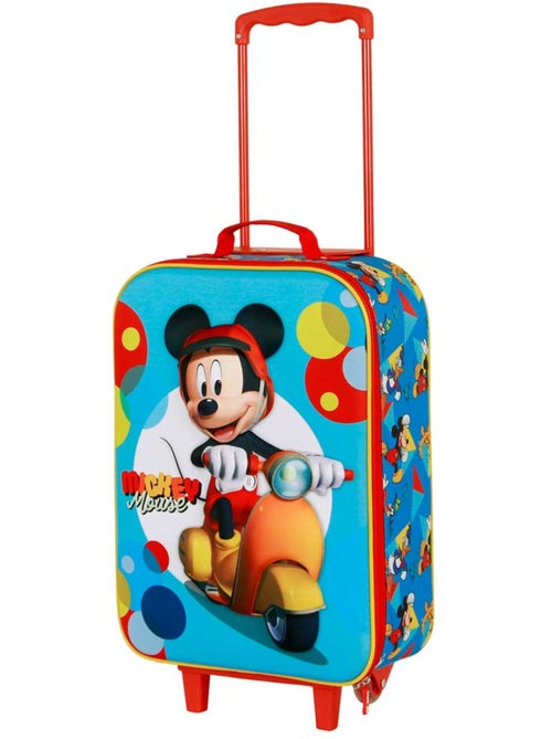 Disney Mickey Mouse Scooter Maleta Trolley Soft 3D, Azul - Kiabi