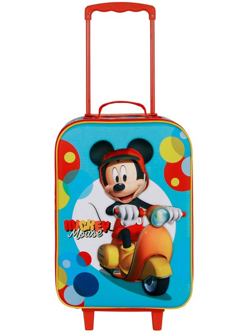 Disney Mickey Mouse Scooter Maleta Trolley Soft 3D, Azul Azul - Kiabi