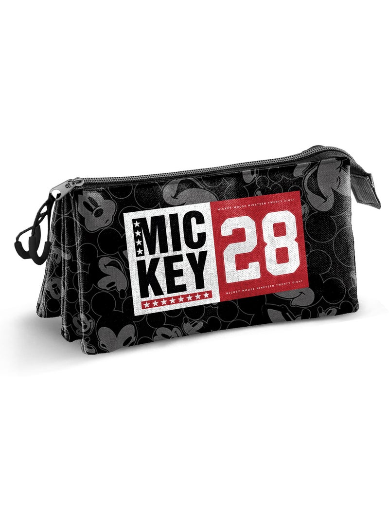 Disney Mickey Mouse Year Estuche Portatodo Triple, Negro Negro - Kiabi