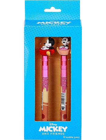 Disney Mickey y Minnie Mix Pack de 2 Bolígrafos de Gel Borrables, Multicolor