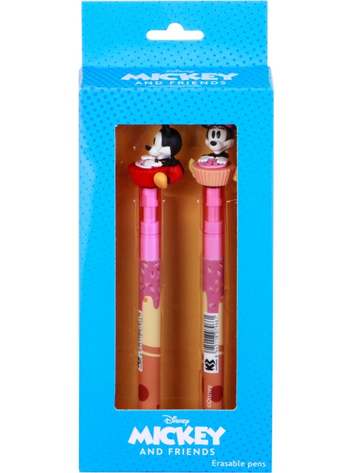 Disney Mickey y Minnie Mix Pack de 2 Bolígrafos de Gel Borrables, Multicolor - Kiabi Disney Mickey y Minnie Mix Pack de 2 Bolígrafos de Gel Borrables, Multicolor - Kiabi