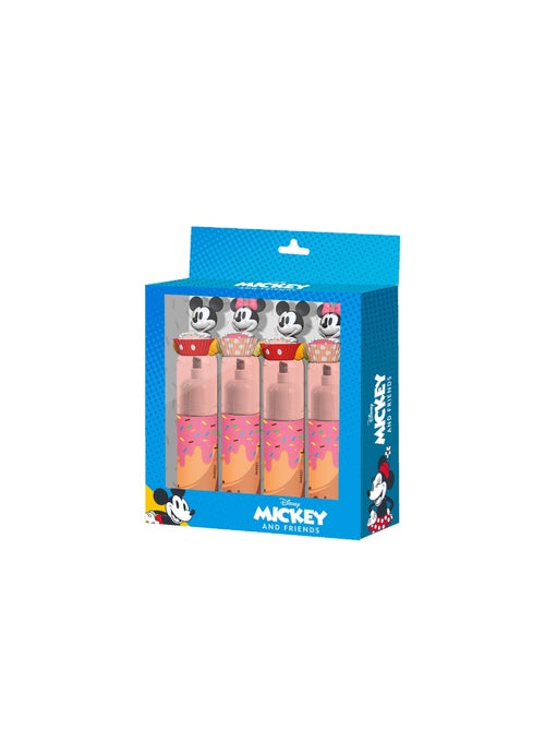 Disney Mickey y Minnie Mix Pack de 4 Marcadores Fluorescentes, Multicolor - Kiabi Disney Mickey y Minnie Mix Pack de 4 Marcadores Fluorescentes, Multicolor - Kiabi