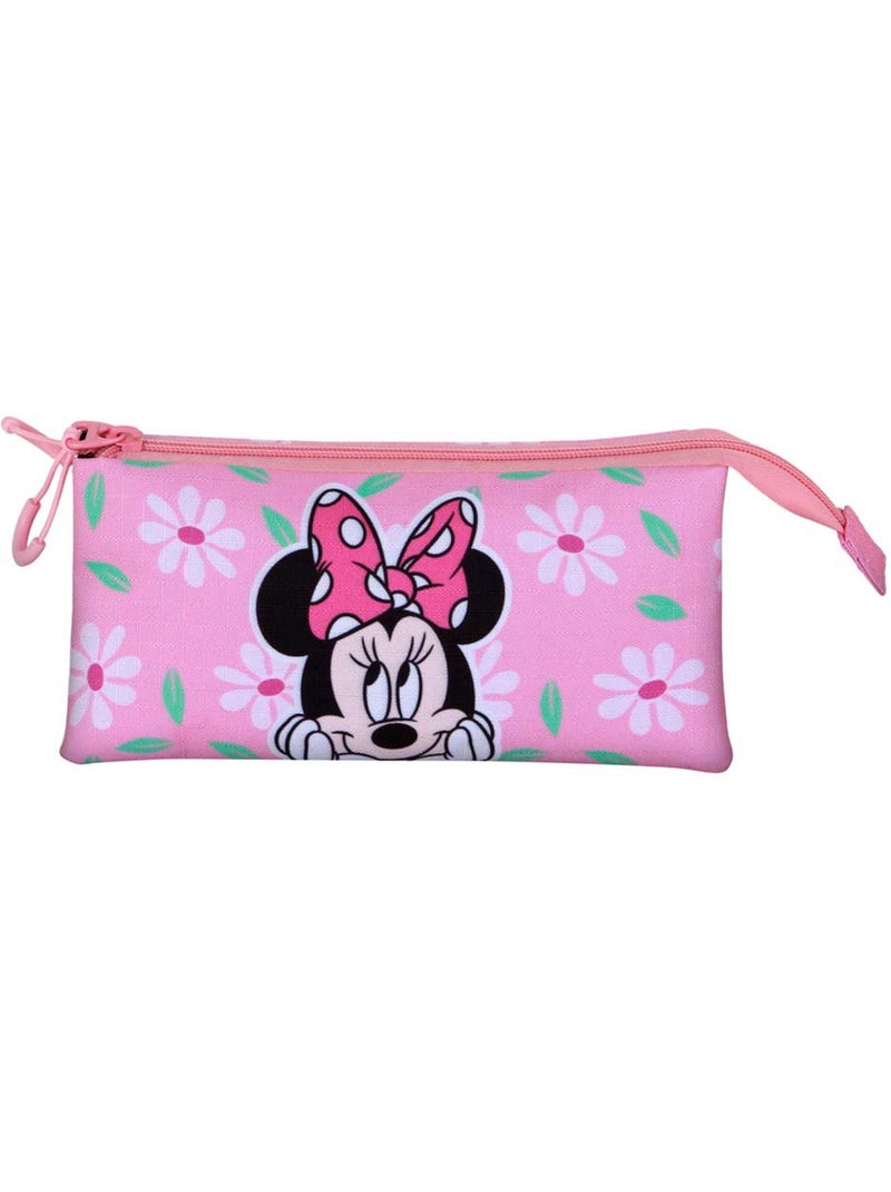 Disney Minnie Mouse Blooming Estuche Portatodo Triple, Rosa Rosa - Kiabi