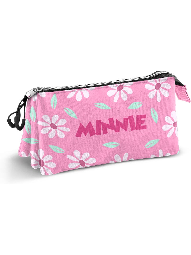 Disney Minnie Mouse Blooming Estuche Portatodo Triple, Rosa Rosa - Kiabi