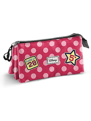 Disney Minnie Mouse Class Estuche Portatodo Triple, Rosa