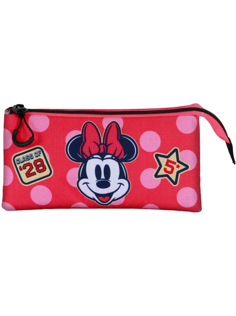 Disney Minnie Mouse Class Estuche Portatodo Triple, Rosa Rosa - Kiabi
