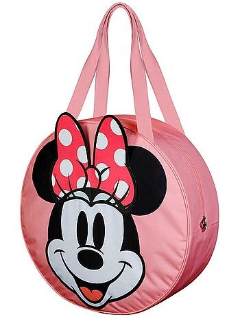Disney Minnie Mouse Face Bolsa de Playa Jumbo, Multicolor