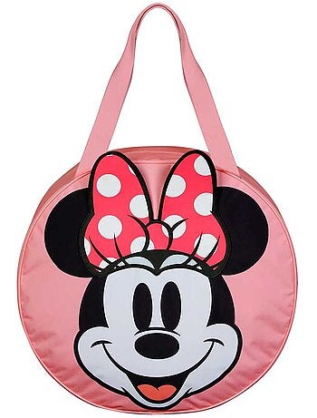 Disney Minnie Mouse Face Bolsa de Playa Jumbo, Multicolor