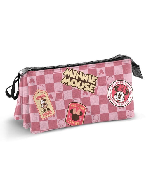 Disney Minnie Mouse Journey Estuche Portatodo Triple, Rosa - Kiabi Disney Minnie Mouse Journey Estuche Portatodo Triple, Rosa - Kiabi