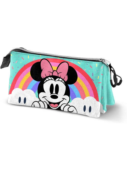Disney Minnie Mouse Rainbow Estuche Portatodo Triple, Turquesa - Kiabi Disney Minnie Mouse Rainbow Estuche Portatodo Triple, Turquesa - Kiabi