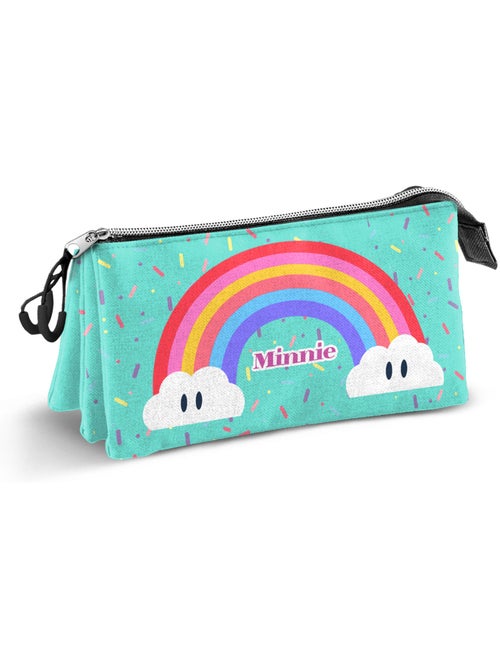 Disney Minnie Mouse Rainbow Estuche Portatodo Triple, Turquesa - Kiabi Disney Minnie Mouse Rainbow Estuche Portatodo Triple, Turquesa - Kiabi