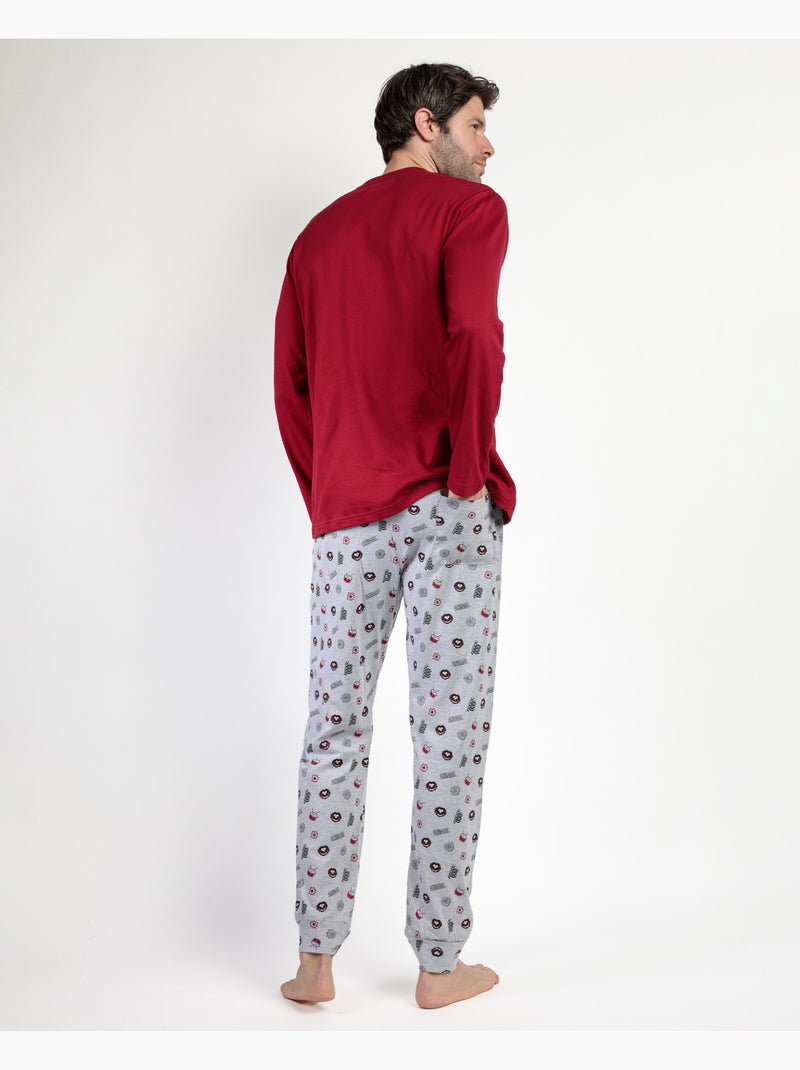 DISNEY MUPPETS Pijama Manga Larga Animal Drumer para Hombre Burdeos - Kiabi