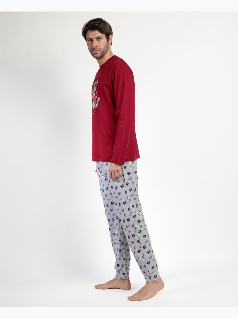 DISNEY MUPPETS Pijama Manga Larga Animal Drumer para Hombre Burdeos - Kiabi