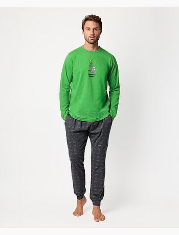DISNEY MUPPETS Pijama Manga Larga Thinking Kermit para Hombre