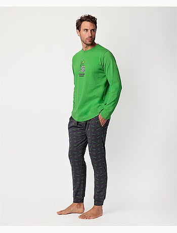 DISNEY MUPPETS Pijama Manga Larga Thinking Kermit para Hombre