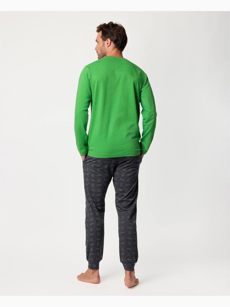 DISNEY MUPPETS Pijama Manga Larga Thinking Kermit para Hombre Verde - Kiabi