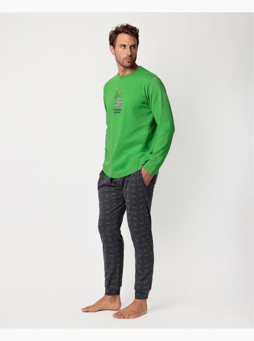 DISNEY MUPPETS Pijama Manga Larga Thinking Kermit para Hombre - Kiabi DISNEY MUPPETS Pijama Manga Larga Thinking Kermit para Hombre - Kiabi