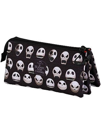 Disney Pesadilla Antes de Navidad Face Estuche Portatodo Triple, Negro