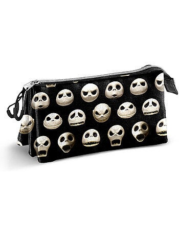 Disney Pesadilla Antes de Navidad Face Estuche Portatodo Triple, Negro