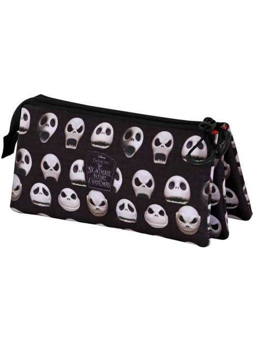 Disney Pesadilla Antes de Navidad Face Estuche Portatodo Triple, Negro - Kiabi Disney Pesadilla Antes de Navidad Face Estuche Portatodo Triple, Negro - Kiabi
