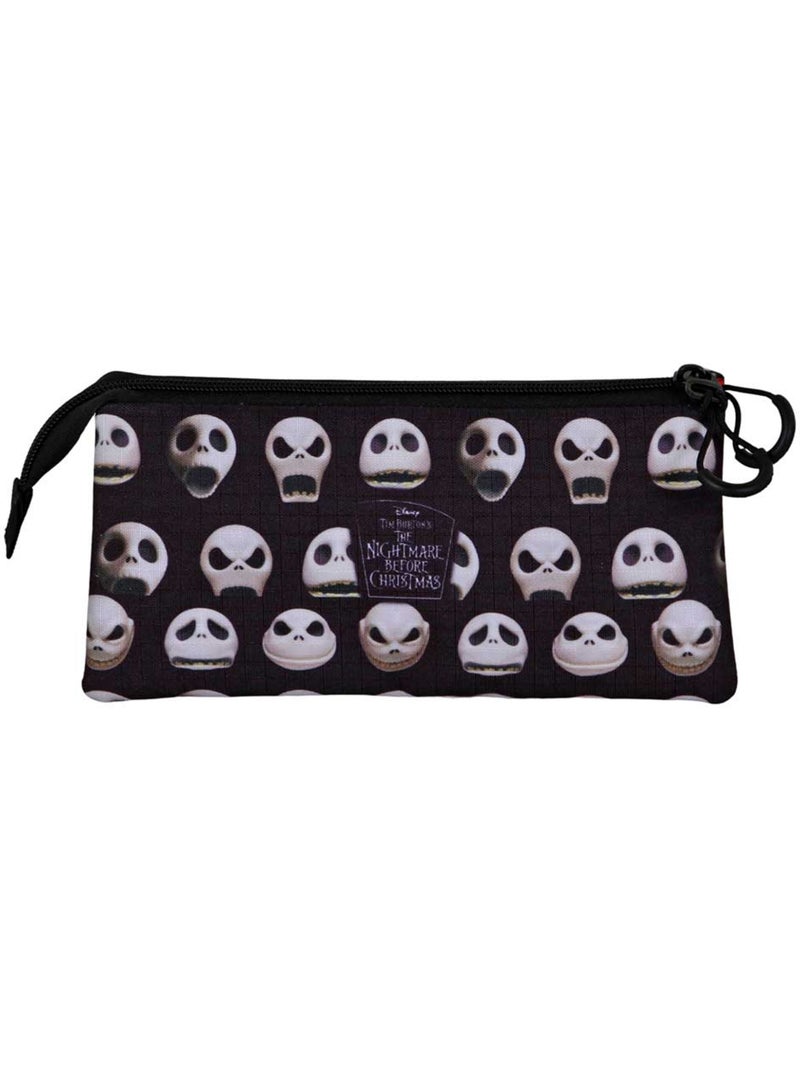 Disney Pesadilla Antes de Navidad Face Estuche Portatodo Triple, Negro Negro - Kiabi