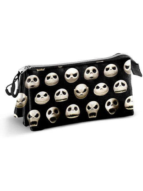 Disney Pesadilla Antes de Navidad Face Estuche Portatodo Triple, Negro - Kiabi Disney Pesadilla Antes de Navidad Face Estuche Portatodo Triple, Negro - Kiabi