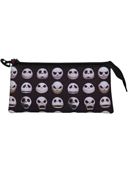 Disney Pesadilla Antes de Navidad Face Estuche Portatodo Triple, Negro - Kiabi Disney Pesadilla Antes de Navidad Face Estuche Portatodo Triple, Negro - Kiabi