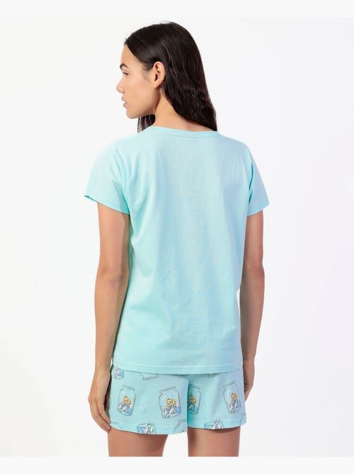 DISNEY Pijama Manga Corta Blue Alice para Mujer - Kiabi DISNEY Pijama Manga Corta Blue Alice para Mujer - Kiabi