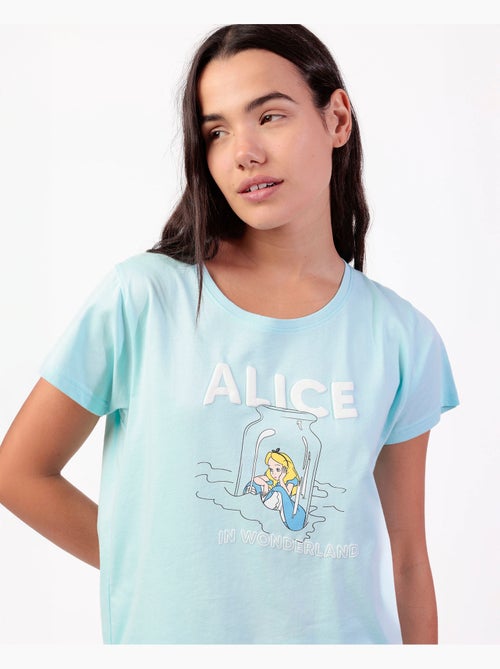 DISNEY Pijama Manga Corta Blue Alice para Mujer - Kiabi DISNEY Pijama Manga Corta Blue Alice para Mujer - Kiabi
