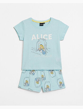 DISNEY Pijama Manga Corta Blue Alice para Niña