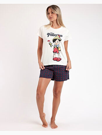 DISNEY Pijama Manga Corta Classic Pinocchio para Mujer