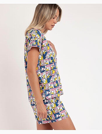 DISNEY Pijama Manga Corta Daisy Poses para Mujer