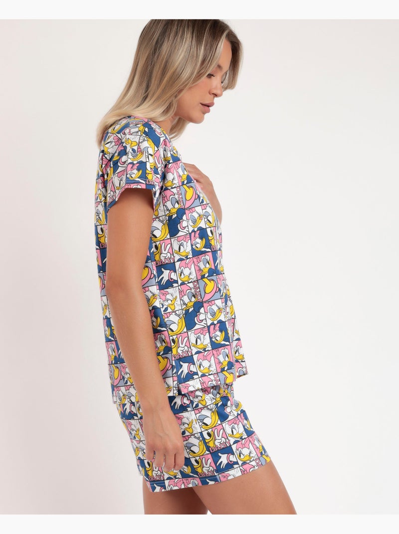 DISNEY Pijama Manga Corta Daisy Poses para Mujer Rosa - Kiabi