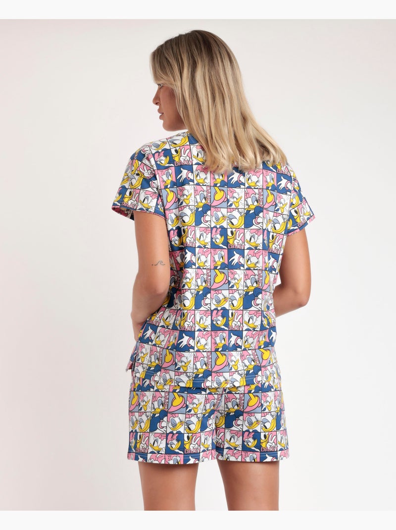 DISNEY Pijama Manga Corta Daisy Poses para Mujer Rosa - Kiabi