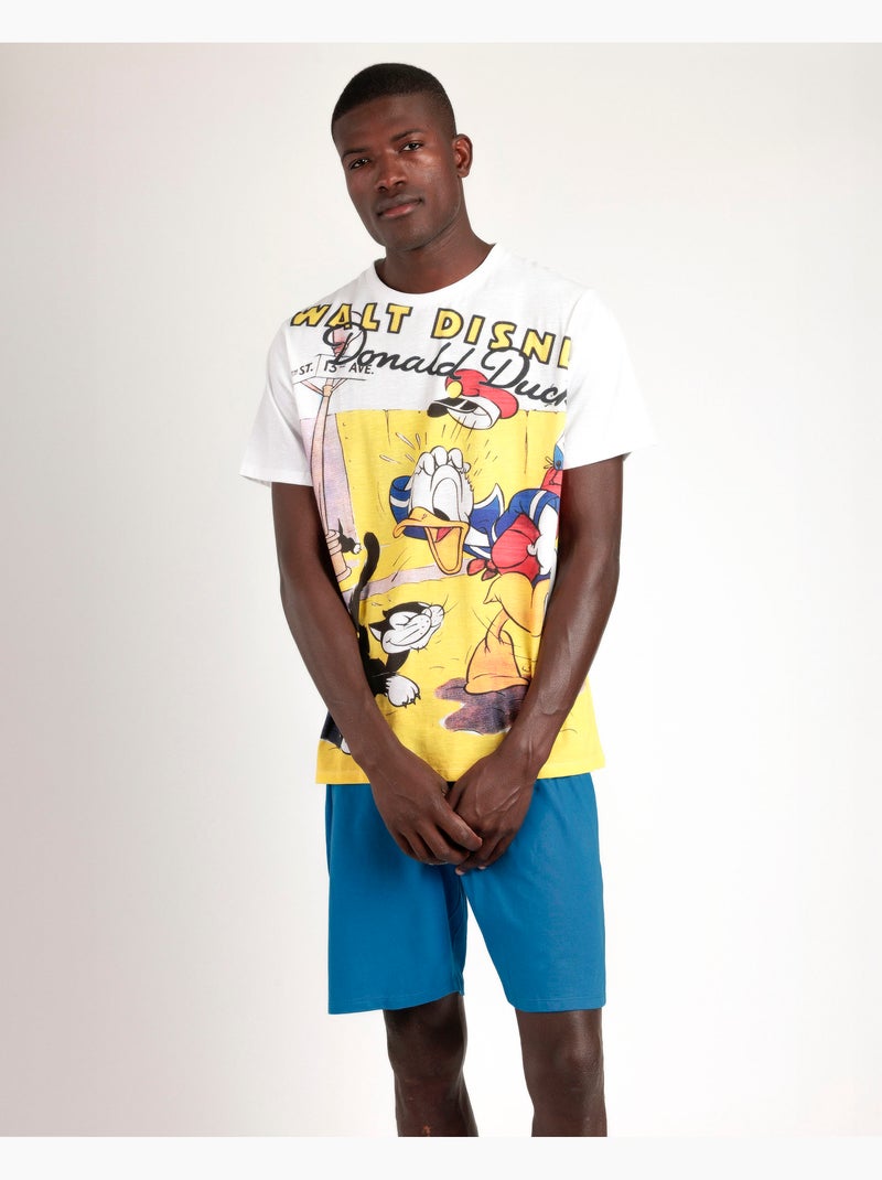 DISNEY Pijama Manga Corta Donald Vintage para Hombre Blanco - Kiabi