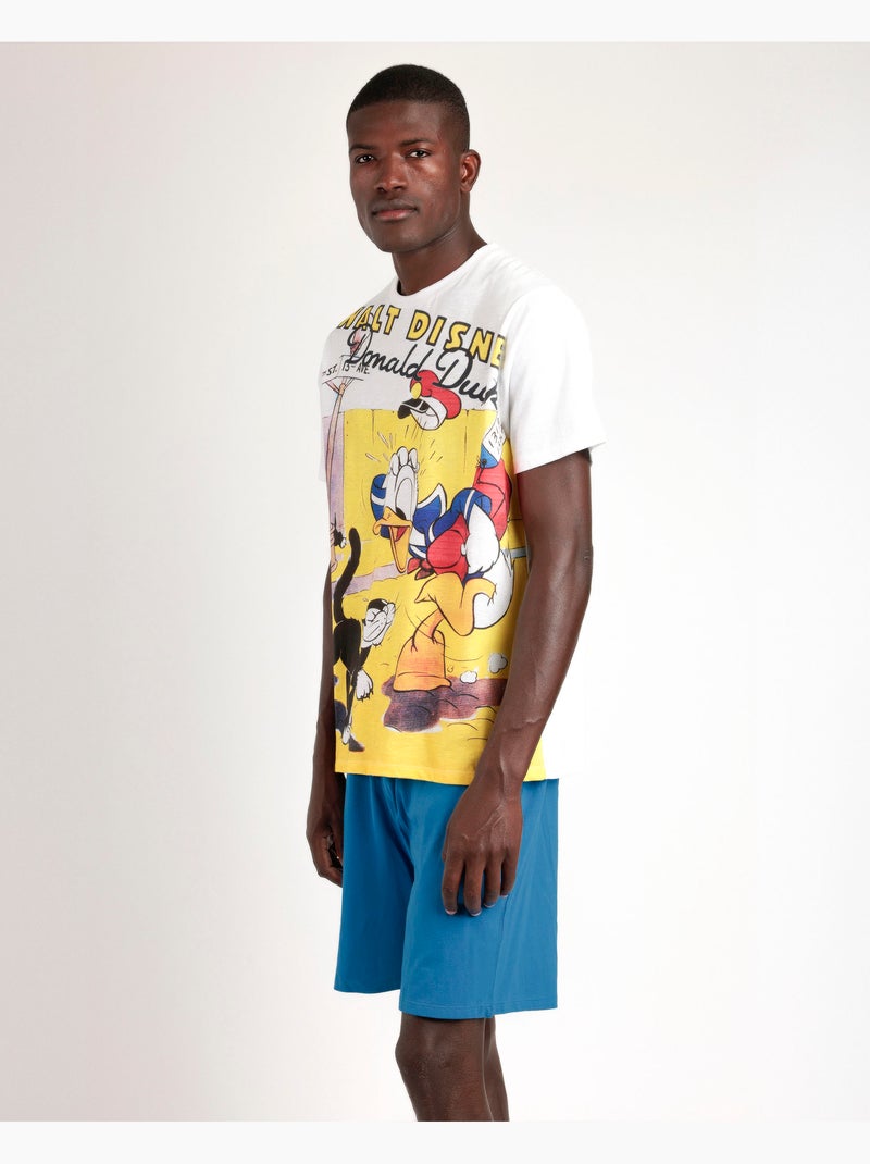 DISNEY Pijama Manga Corta Donald Vintage para Hombre Blanco - Kiabi