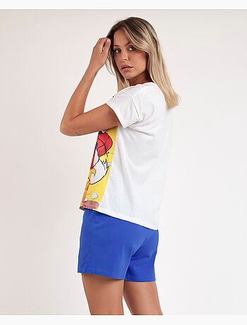 DISNEY Pijama Manga Corta Donald Vintage para Mujer