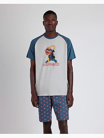 DISNEY Pijama Manga Corta Generals para Hombre