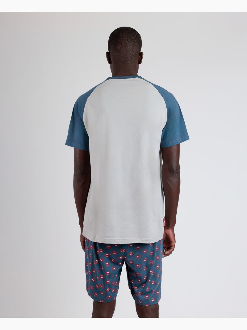 DISNEY Pijama Manga Corta Generals para Hombre Azul - Kiabi
