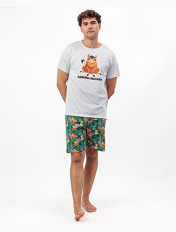 DISNEY Pijama Manga Corta Hakuna para Hombre