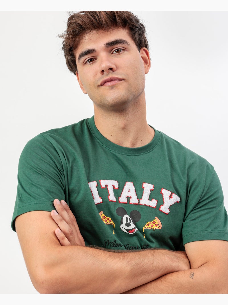 DISNEY Pijama Manga Corta Italy para Hombre Verde - Kiabi