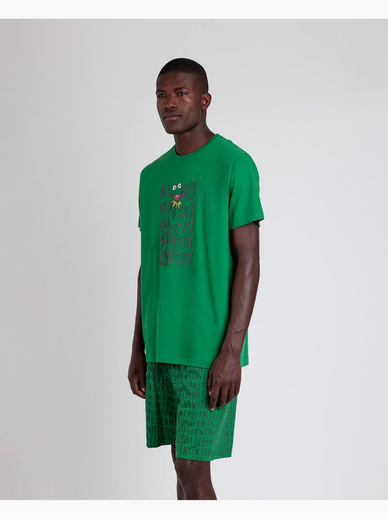DISNEY Pijama Manga Corta Kermit para Hombre Verde - Kiabi
