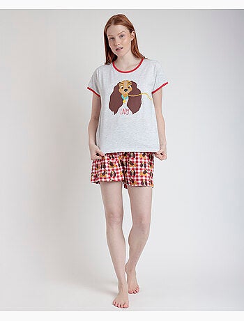DISNEY Pijama Manga Corta Lady And The Tramp para Mujer