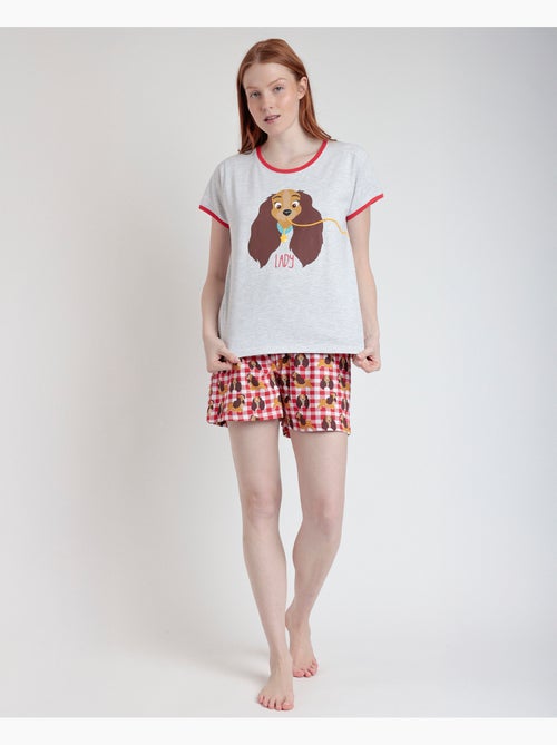DISNEY Pijama Manga Corta Lady And The Tramp para Mujer - Kiabi DISNEY Pijama Manga Corta Lady And The Tramp para Mujer - Kiabi