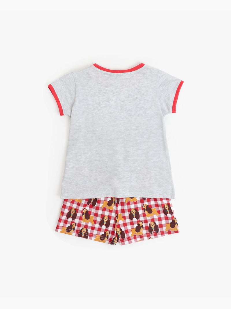 DISNEY Pijama Manga Corta Lady And The Tramp para Niña Rojo - Kiabi