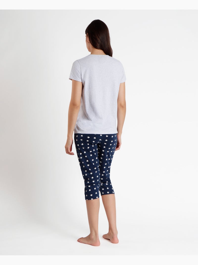 DISNEY Pijama Manga Corta Love is in the Air para Mujer Azul - Kiabi