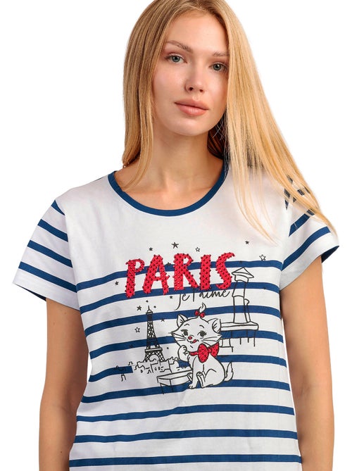 DISNEY Pijama Manga Corta Marie Paris para Mujer - Kiabi DISNEY Pijama Manga Corta Marie Paris para Mujer - Kiabi