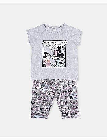 DISNEY Pijama Manga Corta Mickey Comic para Niña